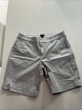 J. Crew Men's Light Gray Flat Front Chino Shorts